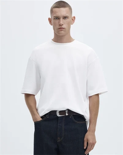 Selected - SLMLooseoscar T-shirt - Bright White